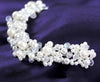 New Korean White Pearl Crystal Bride Headdress By Hand Wedding Dress Hairband Accessories Bridal Hair Jewelry Pearl Headband