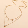 Kpop Punk Star Crystal Choker Necklace Jewelry 2021 Double Layer Women Boho Neck Chain Pendant And Necklaces Collar For Girl