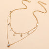 Kpop Punk Star Crystal Choker Necklace Jewelry 2021 Double Layer Women Boho Neck Chain Pendant And Necklaces Collar For Girl
