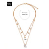 Kpop Punk Star Crystal Choker Necklace Jewelry 2021 Double Layer Women Boho Neck Chain Pendant And Necklaces Collar For Girl
