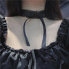 Lace Collar Black Bells Bow Necklace 2021 Black White Clavicle Choker INS Style Short Necklace for Women Jewelry