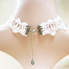 Lace Pearl Necklace Women's White Short Chain Clavicle Chain Party Accessories Jewelry