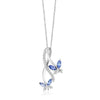 Ladies Diamond Rhinestone Crystal Butterfly Pendant Necklace Cubic Zirconia Clavicle Chain