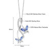 Ladies Diamond Rhinestone Crystal Butterfly Pendant Necklace Cubic Zirconia Clavicle Chain