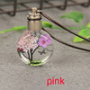 Luminous Dried Flower Butterfly Glass Ball Women Necklace Pendant Rope Chain Necklace for Women Strip Leather Choker
