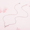 925 Stamp Silver Color Antlers Gradient Round Crystal Pendant Choker Necklace For Women Wedding Fine Jewelry Party