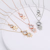Big Crystal Boy Girl Kids Pendant Necklaces for Women Gold Color Double Layer Beads Chain Necklace Jewellery