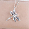 designer 925 sterling Silver Crystal dragonfly pendant necklace earrings for Women gifts wedding Jewelry sets