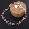 red crystal 925 sterling silver Bracelet for woman brands noble jewelry party wedding accessories gifts