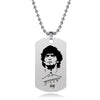 Maradona Pendant Necklace Football Super Star Beaded Stainless Steel Tag Collection Jewelry 5x2.8cm