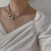 Metal Thick Chain Necklace For Women Clavicle Chain Choker Heart Lock Necklace Jewelry Accessories