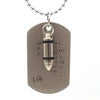 Military Bullet Dog Tag Pendant Necklace For Men USA Army Military Soldier Gold Black Silver Color Necklaces Males Jewelry