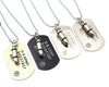 Military Bullet Dog Tag Pendant Necklace For Men USA Army Military Soldier Gold Black Silver Color Necklaces Males Jewelry