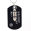 Military Bullet Dog Tag Pendant Necklace For Men USA Army Military Soldier Gold Black Silver Color Necklaces Males Jewelry