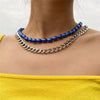 Multi Layer Baroque Pearl Chain Necklace Women Wedding Punk Chunky Thick Choker Necklace Aesthetic Jewelry Gift