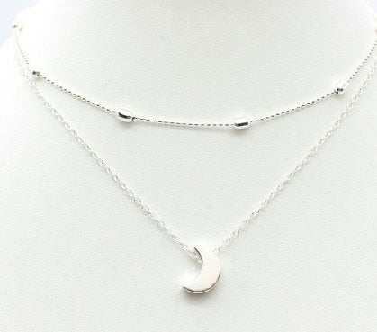 Multi Layer Tiny Small Heart Moon Choker Necklace for Women Gold Color Short  Chain Pendant Collar Necklace Jewelry Gift