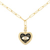 Multi-color Dripping Oil Necklace Zircon Love Heart Peach Heart Eye Necklace Jewelry DIY Color Gothic  Chains
