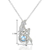 Multicolor Moonstone Mermaid Pendant Necklace for Ladies Personality Mermaid Necklace Accessories Party Jewelry