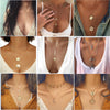 Multilayer Crystal Moon Necklaces & Pendants For Women Vintage Charm Gold Choker Necklace 2021 Bohemian Jewelry