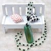 New Natural Green Agate Pendant Sweater Chain Men And Women Chalcedony Square Water Droplets Pendant Necklace Hanging Jewelry