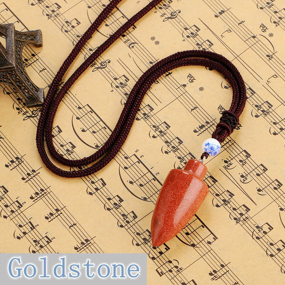 New Natural Stone Opal Pendant Women Bullet Shape Necklace Stone Crystal Choker Necklace Gemstone Vintage Rope Jewelry Rainbow