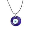Necklace 2021 Harajuku Evil Eye Necklaces for Men Wax Rope Glass Pendant Turkish Blue Eye Initial Chains  Jewelry
