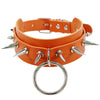 O-Round Punk Rock Gothic Chorkers Women Men PU Leather Silver Color Spike Rivet Stud Collar Necklace Statement Party Jewelry