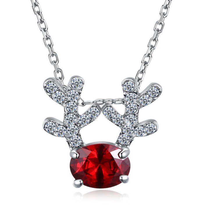 New Original 3COLOR Crystals from Swarovski Necklaces Fashion jewelry For Women Wedding Necklaces Christmas antlers