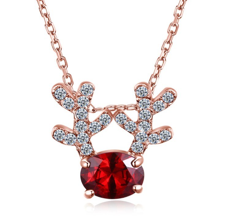 New Original 3COLOR Crystals from Swarovski Necklaces Fashion jewelry For Women Wedding Necklaces Christmas antlers