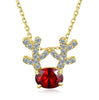 New Original 3COLOR Crystals from Swarovski Necklaces Fashion jewelry For Women Wedding Necklaces Christmas antlers