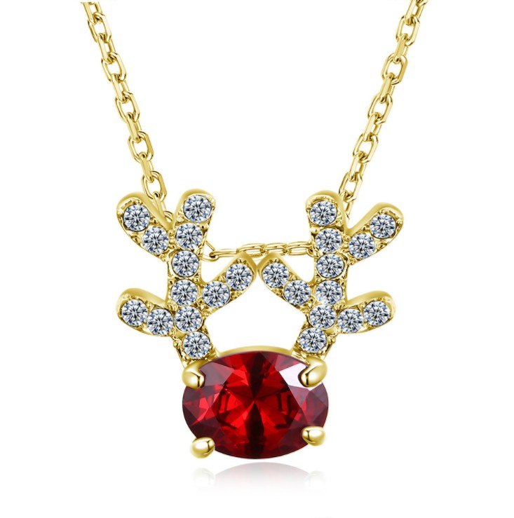 New Original 3COLOR Crystals from Swarovski Necklaces Fashion jewelry For Women Wedding Necklaces Christmas antlers