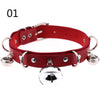 PU Leather Multilayer Bells Choker Necklace Women Chocker Necklaces Statement Jewelry Wedding Bride Necklace Jewelry Gift