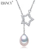 New Pearl Necklace Natural Pearl Lucky Star adjustable Necklace Pendant 925 Sterling Silver Jewelry For Women Gift