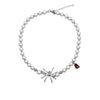 Pearl Necklace Spider Ruby Pendant Necklace Clavicle Chain Retro Hip Hop Style Necklace Woman Necklace Jewelry Gift