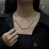 Pearl stitching female titanium steel Love Cross clavicle chain design feeling simple necklace 2021