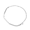 Pearl stitching female titanium steel Love Cross clavicle chain design feeling simple necklace 2021