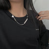 Pearl stitching female titanium steel Love Cross clavicle chain design feeling simple necklace 2021