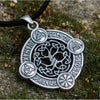 Personality Celtic Tree of Life Round Pendant Necklace Men's Viking Rune Amulet Necklace Pendant Accessories Party Jewelry