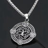Personality Celtic Tree of Life Round Pendant Necklace Men's Viking Rune Amulet Necklace Pendant Accessories Party Jewelry