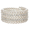 Personality Creative Steel Wire Bracelet Stretch Line Bracelet Multi-layer Pearl Rhinestone Bracelet