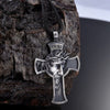 Personality Religious Christian Pendant Necklace for Men Crown of Thorns Jesus Cross Necklace Pendant Accessories Jewelry