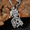 Personality Retro Viking Dragon Pendant Necklace for Men's Sliding Animal Hanging Necklace Accessories Party Gift