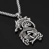 Personality Retro Viking Dragon Pendant Necklace for Men's Sliding Animal Hanging Necklace Accessories Party Gift