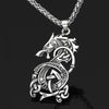 Personality Retro Viking Dragon Pendant Necklace for Men's Sliding Animal Hanging Necklace Accessories Party Gift