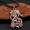 Personality Retro Viking Dragon Pendant Necklace for Men's Sliding Animal Hanging Necklace Accessories Party Gift
