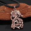 Personality Retro Viking Dragon Pendant Necklace for Men's Sliding Animal Hanging Necklace Accessories Party Gift