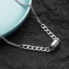 Personality Titanium Steel Necklace Female Design Sense Street Hip Hop Letter Cylindrical Pendant Clavicle Chain