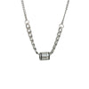 Personality Titanium Steel Necklace Female Design Sense Street Hip Hop Letter Cylindrical Pendant Clavicle Chain