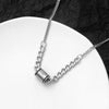 Personality Titanium Steel Necklace Female Design Sense Street Hip Hop Letter Cylindrical Pendant Clavicle Chain