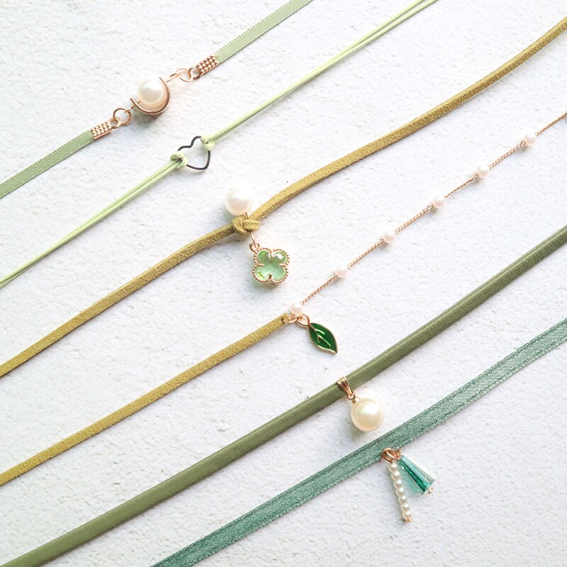 Pink Color Peach Heart Flowers Lolita Pendant Choker Short Clavicle Necklaces Sweet Jewelry Accessories For Girl